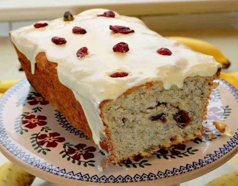 Banana Tea Loaf with Passion Fruit Icing Recipe - Sam Stern